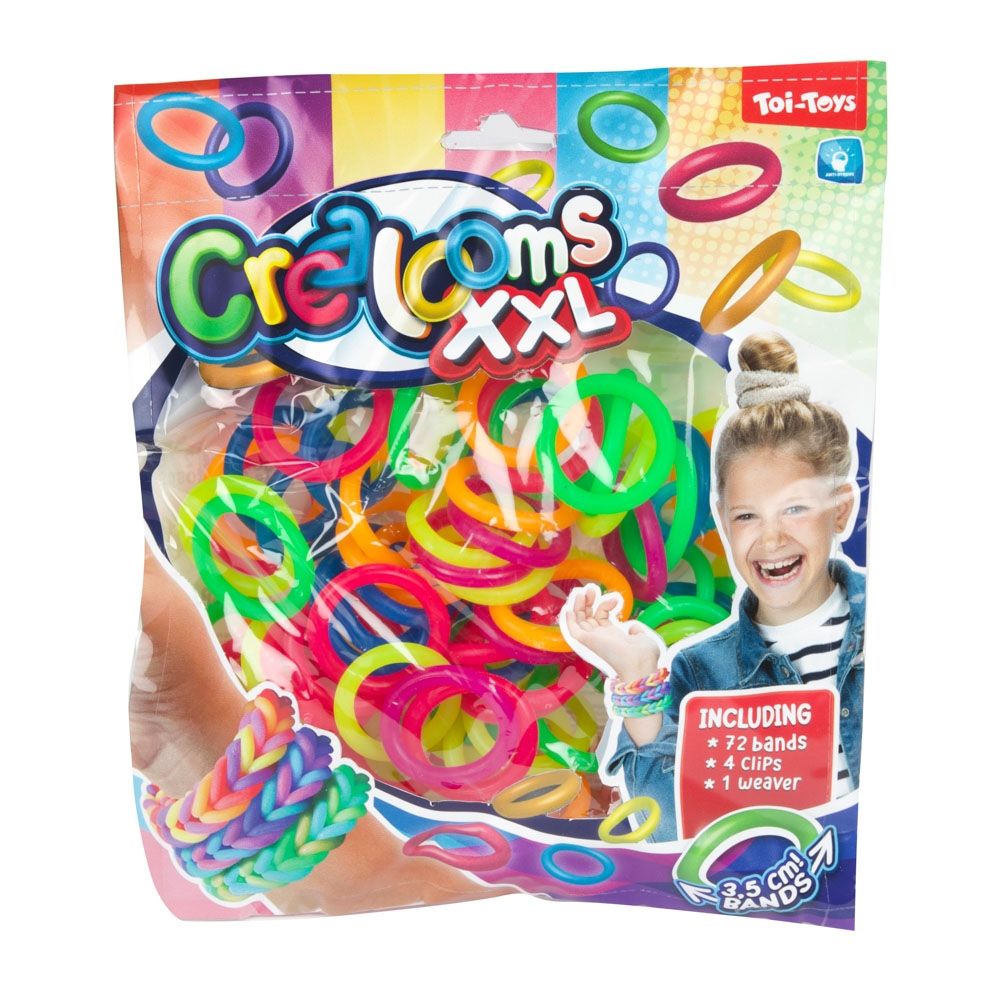 Set creativ elastice xxl neon 72 buc/set toi-toys 35171a