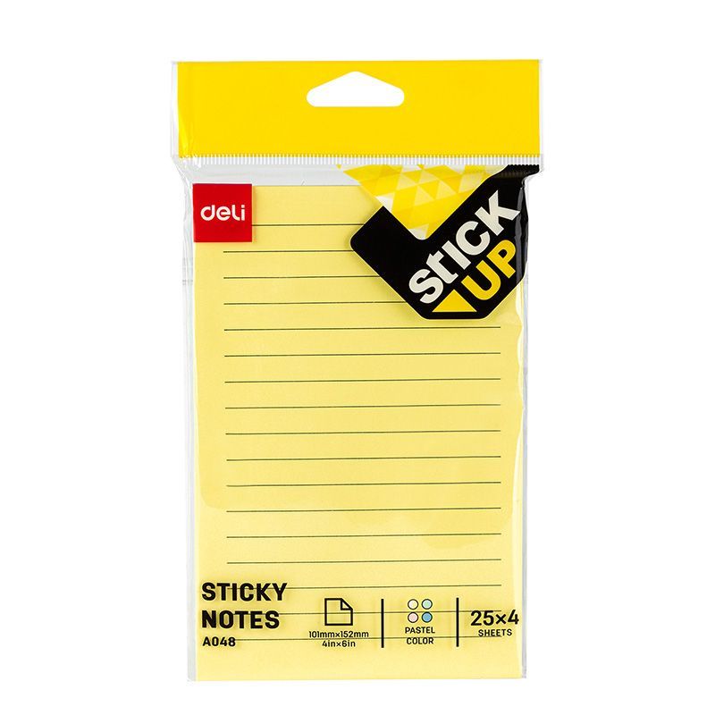 Notes adeziv 101*152mm 4*25file liniat deli dlea048