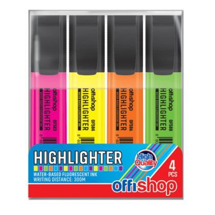 Textmarker fluorescent vf tesit 4culori/set 1-5mm of589