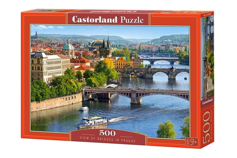 Puzzle 500 piese view of bridges in Prague