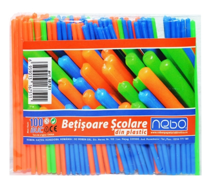 Betisoare scolare plastic set 100