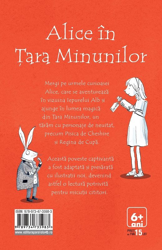 Alice in tara minunilor text adaptat 6+