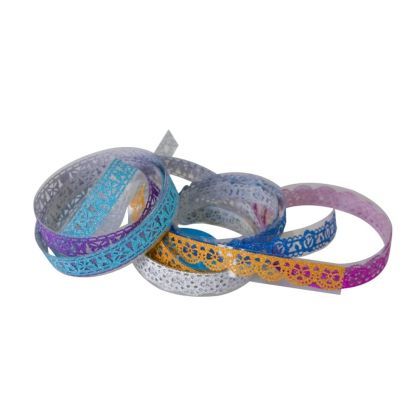 Banda adeziva decorativa glitter junior 1m 136791