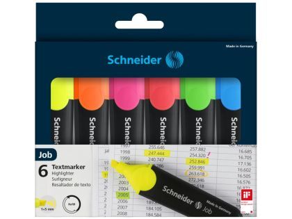 Textmarker schneider job 6cul/set 3038