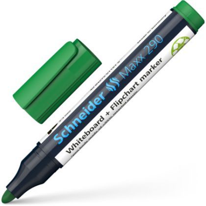 Marker whiteboard + flipchart schneider 290 1-3mm verde