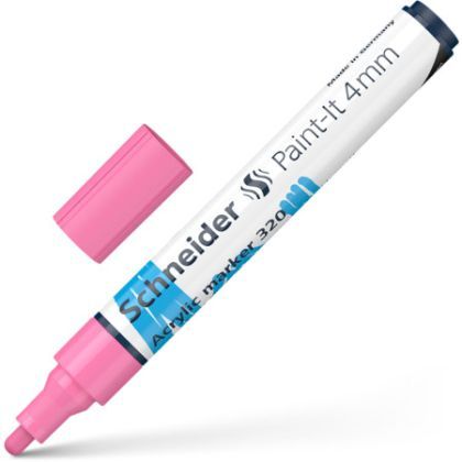 Marker vopsea acrilica paint-it 320 4mm schneider roz