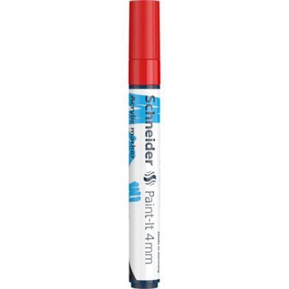 Marker vopsea acrilica paint-it 320 4mm schneider rosu