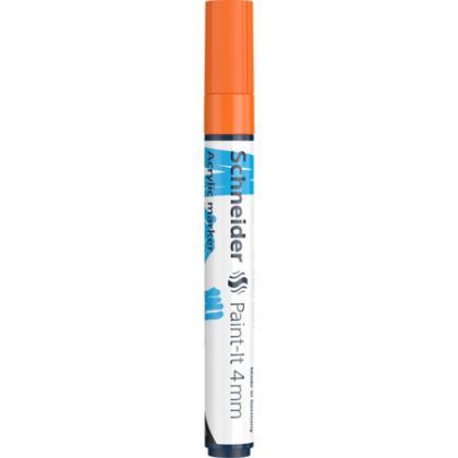 Marker vopsea acrilica paint-it 320 4mm schneider portocaliu