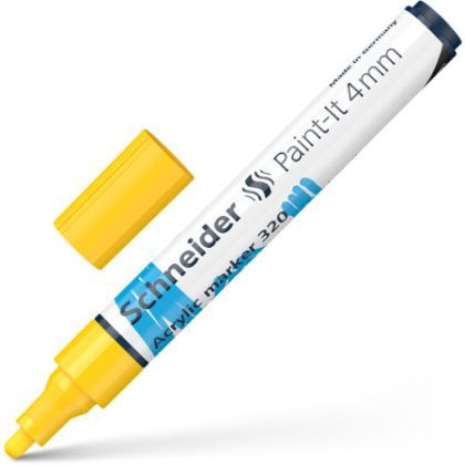 Marker vopsea acrilica paint-it 320 4mm schneider galben