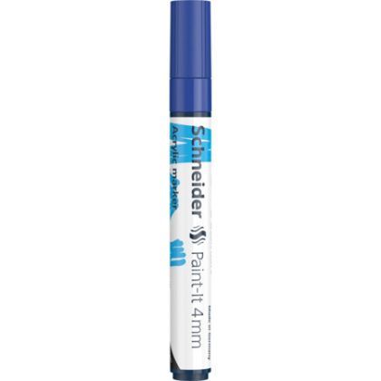 Marker vopsea acrilica paint-it 320 4mm schneider albastru