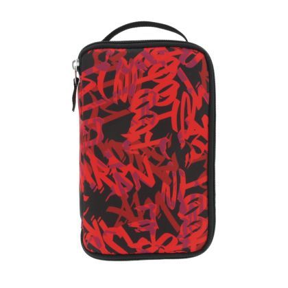 Penar tip etui 2 go motiv graffiti rosu/negru 50043569