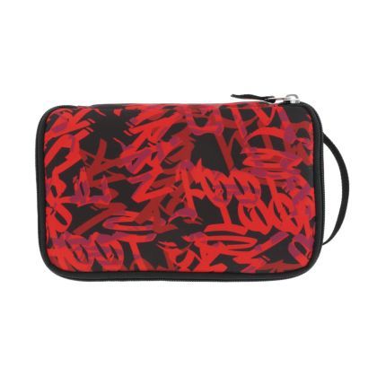 Penar tip etui 2 go motiv graffiti rosu/negru 50043569