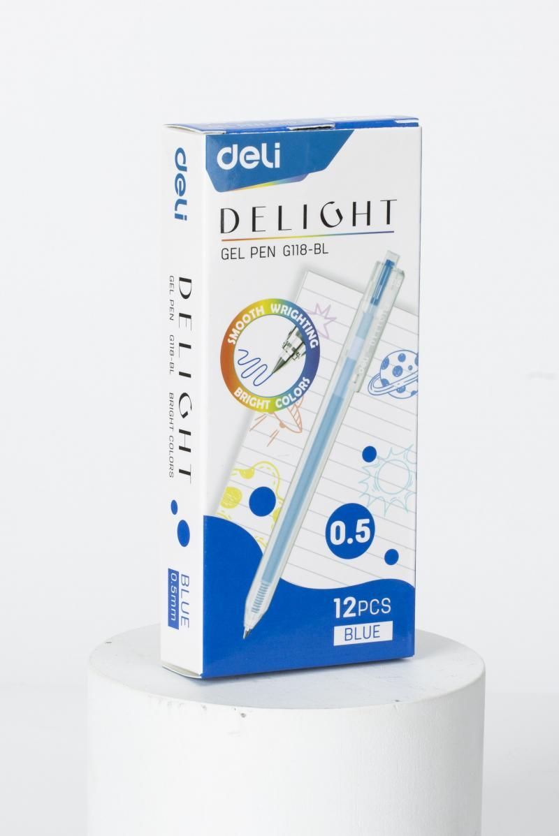 Pix cu gel cu mecanism 0.5mm albastru delight dleg118-bl