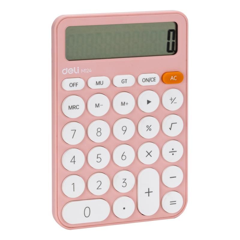 Calculator birou 12dig pls fash em124 roz deli dlem124p+++