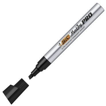 Marker permanent negru varf tesit pro industrial bc964802