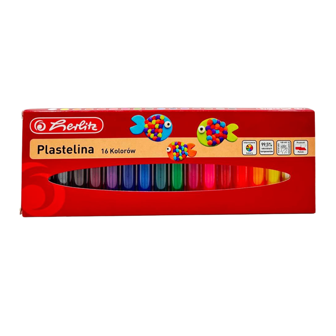 Plastilina herlitz set 16 culori 9570797