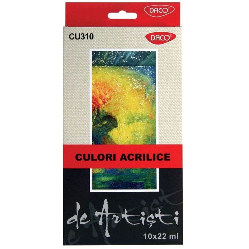 Culori acril 10c 22ml artist daco cu310