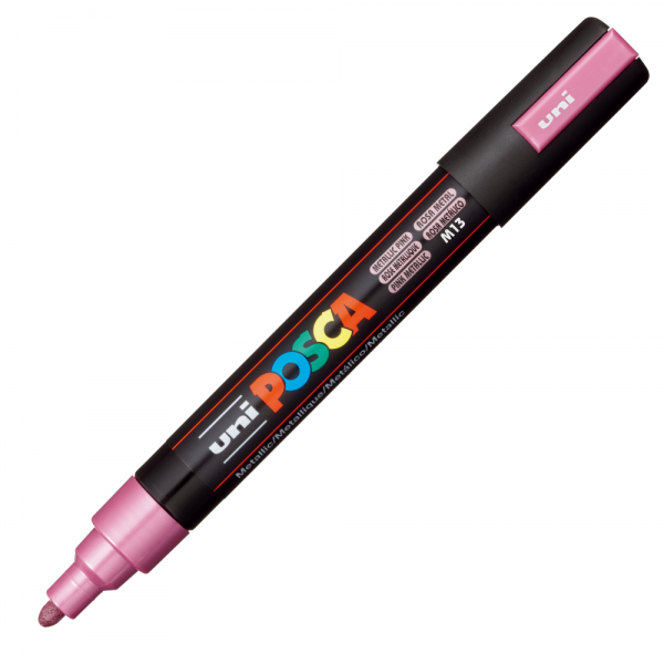 Marker uni pc-5m posca 18-25mm roz metalizat k