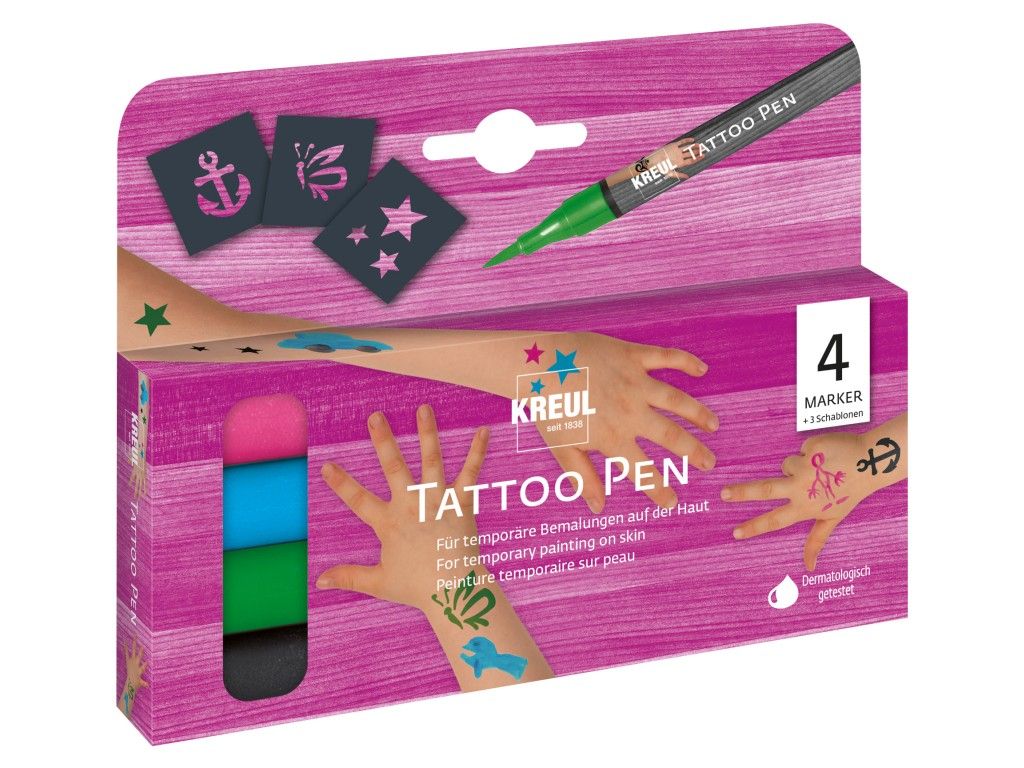 Kreul tattoo pen anchor stars butterfly 4/set skp173