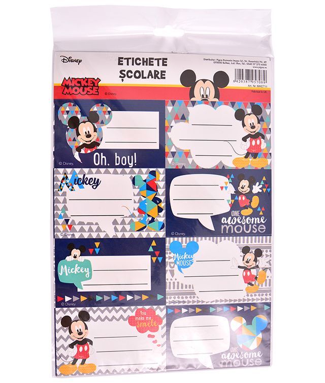 Etichete scolare mickey pigna/buc