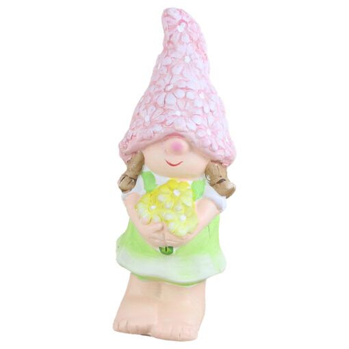 Figurina fata din ceramica cu floare 15 cm at240954