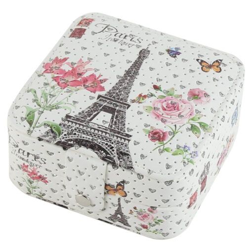 Cutie bijuterii cu sertar si oglinda 11*11*5cm paris 38337