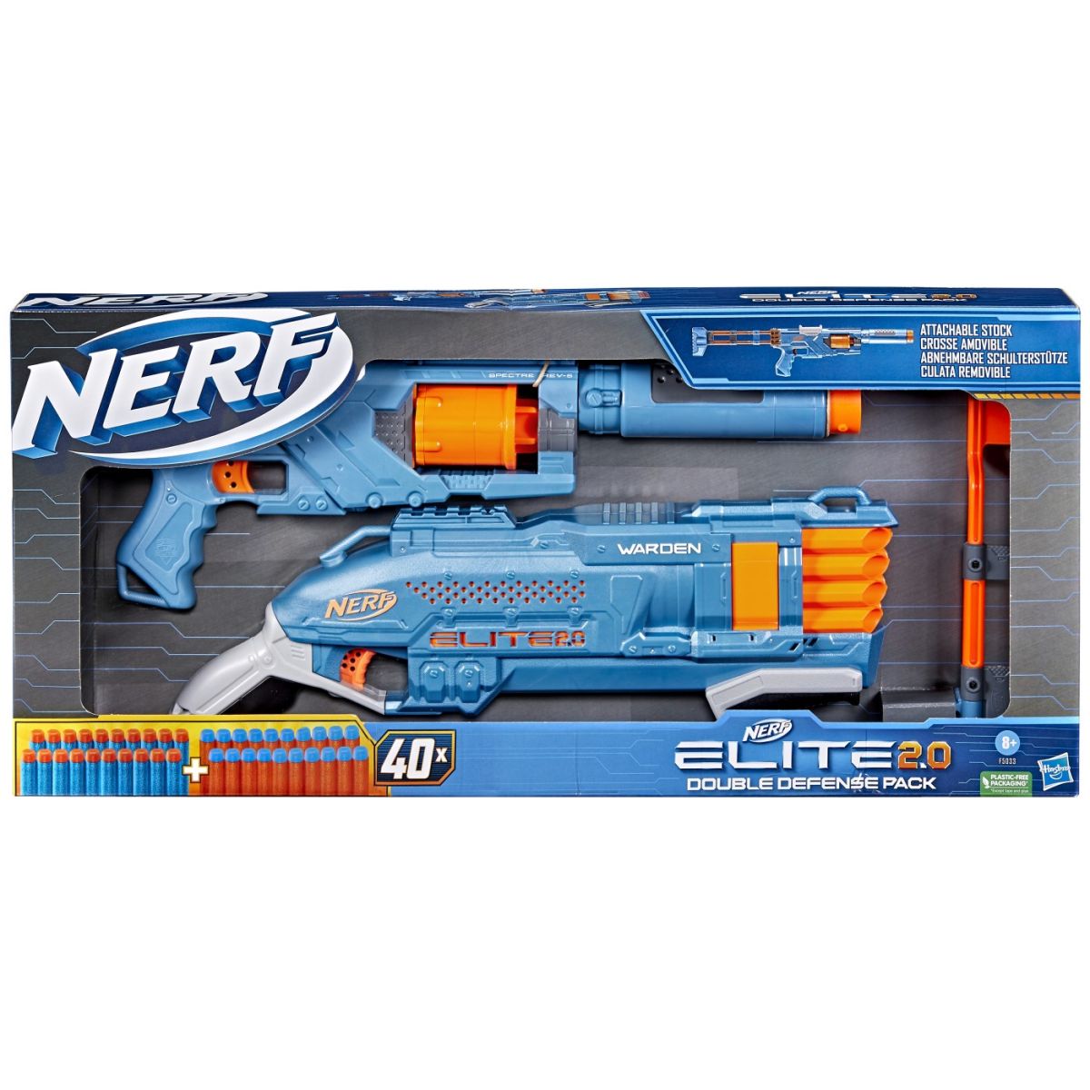 Nerf blaster set duble defense elite  f5033