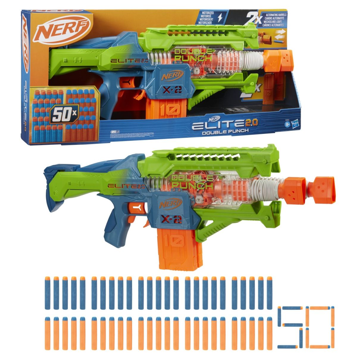 Nerf blaster nerf elite 2.0 double punch f6363