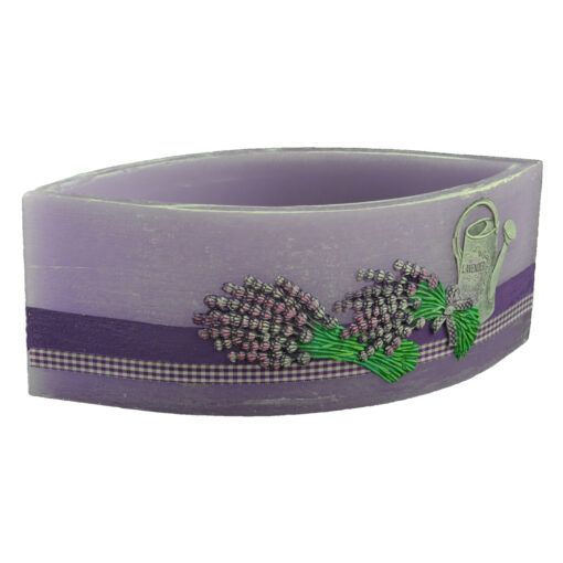 Lumanare lampion decorata - lavender garden 26x12 x10cm