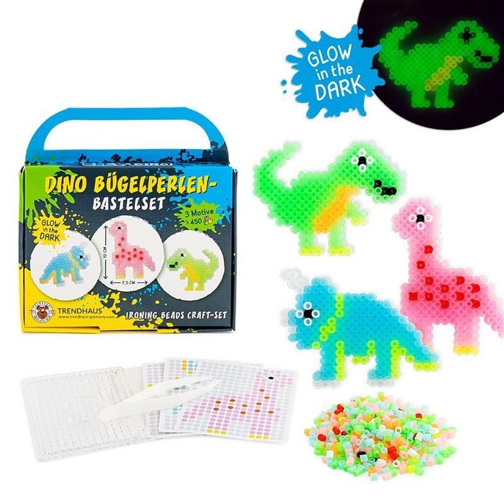 Set margele termoadezive mini creatii 3d dinozauri 957061