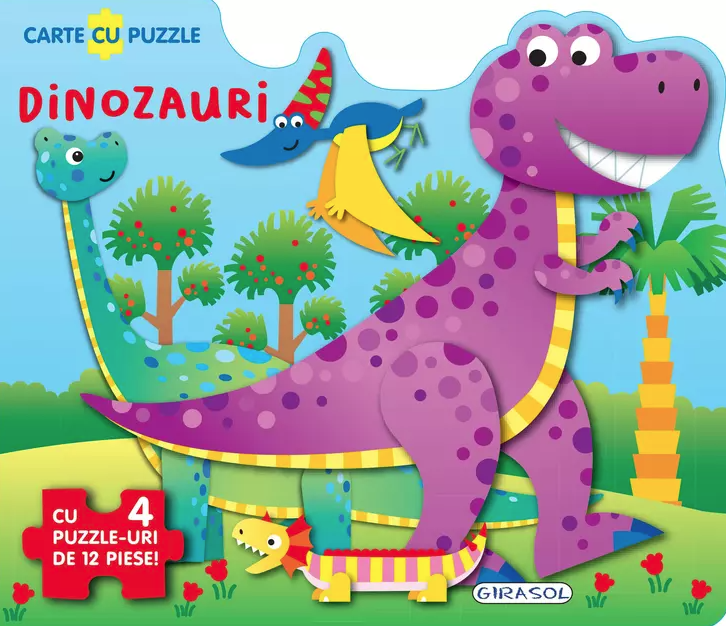 Carte cu puzzle - Dinozauri