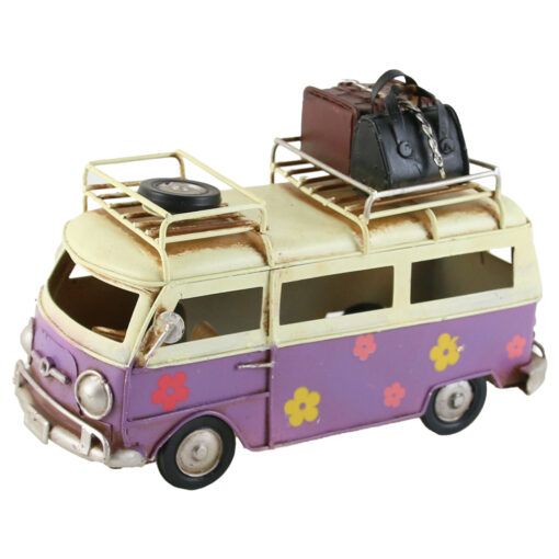 Autobuz hippie retro din metal 17x7x11cm mo204718