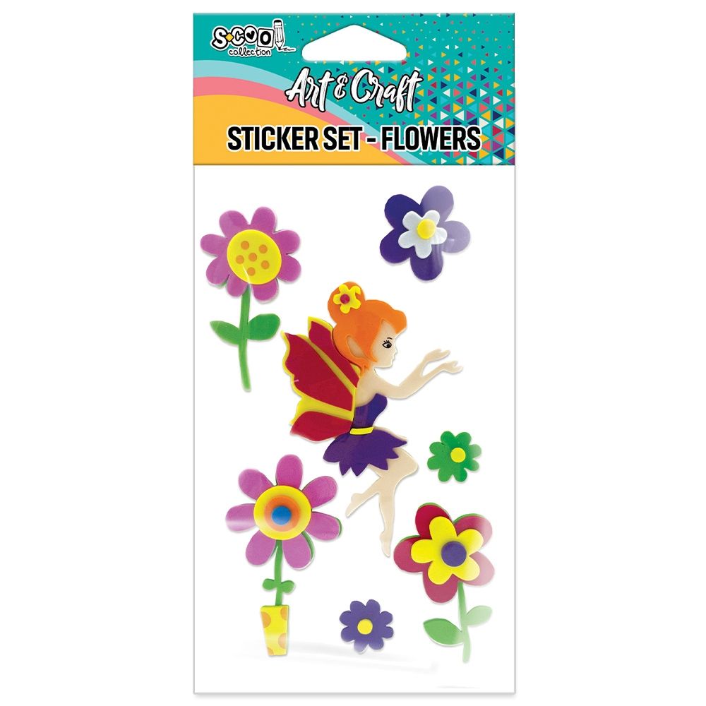 Accesorii craft stickere 3d flori s-cool sc2801