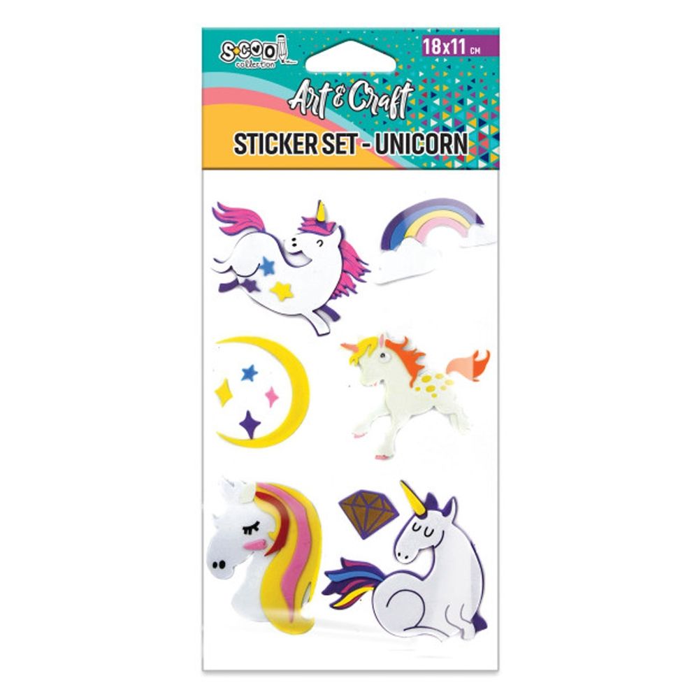 Accesorii craft stickere 3d unicorni s-cool sc2606