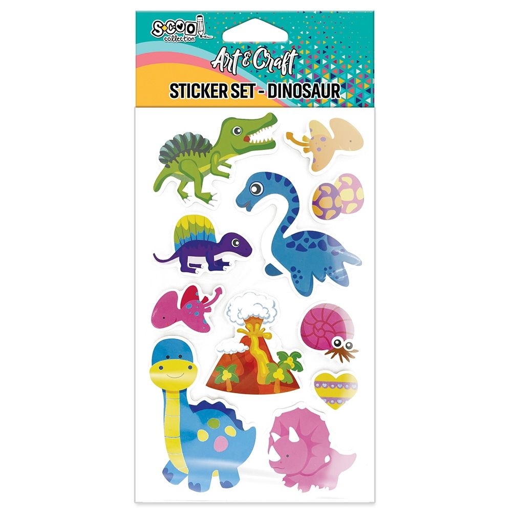 Accesorii craft stickere 3d dinozauri s-cool sc2810