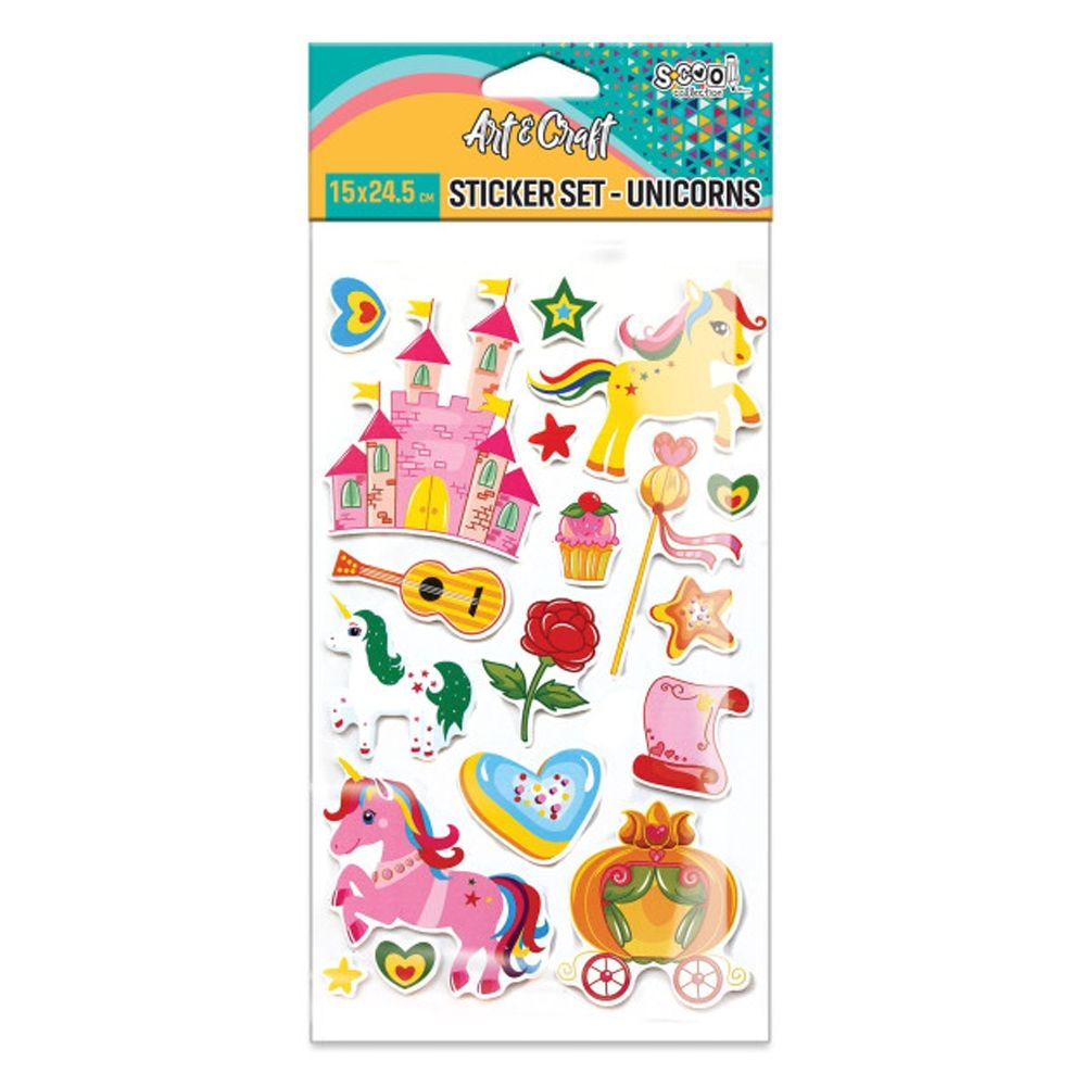 Accesorii craft stickere 3d unicorni s-cool sc2613