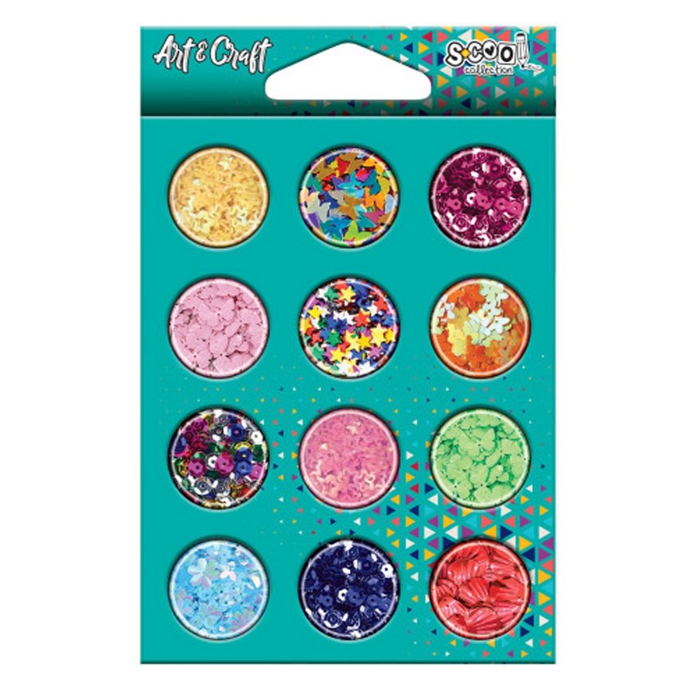 Accesorii craft confetti mix 12x1.50gr s-cool sc2601