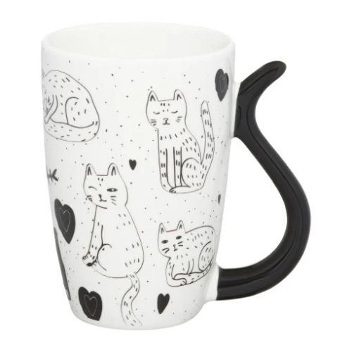 Black cat cana porcelan 370ml pisici 19935