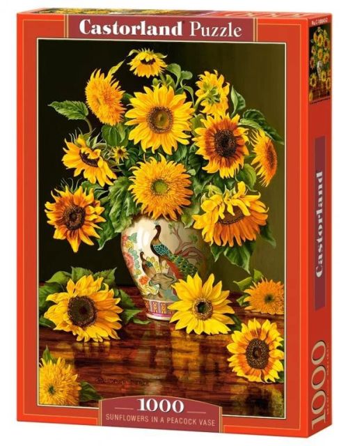 Puzzle 1000 piese sunflowers in a peacock vase 103843