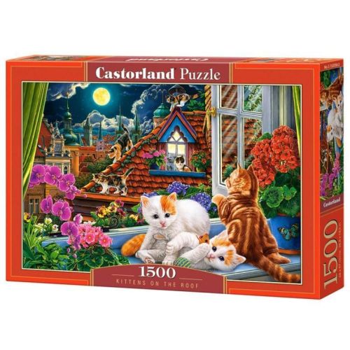 Puzzle 1500 piese kittens on the roof 152056