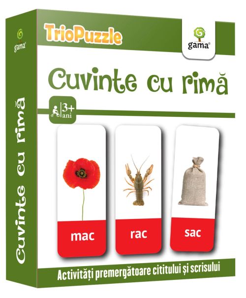 Cuvinte cu rima / Triopuzzle 2020 - Editura Gama