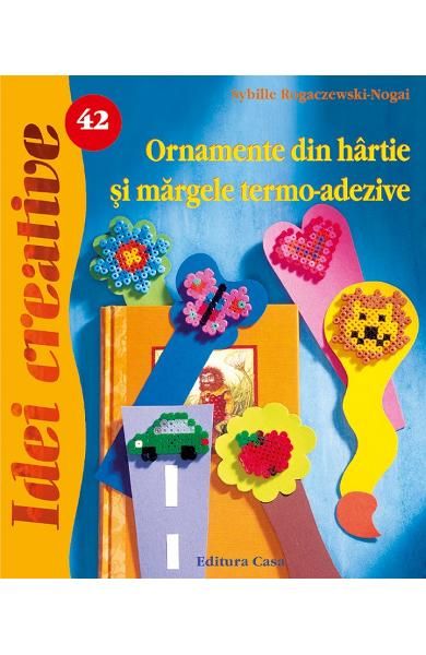 Ornamente din hartie si margele termo-adezive - idei creativ