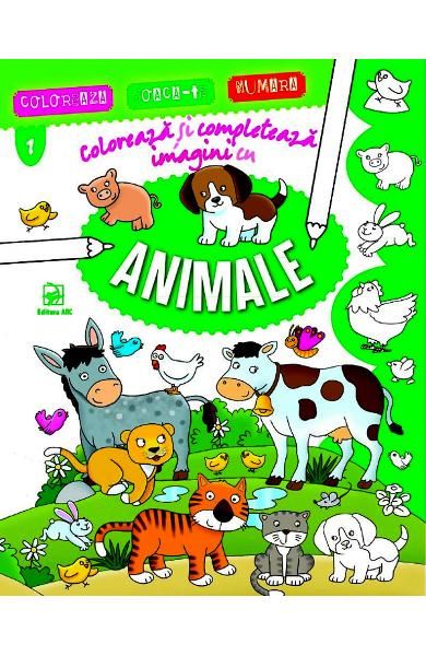 Coloreaza si completeaza imagini cu animale arc