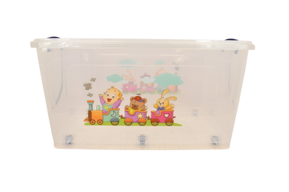 Cutie Depozitare Transparenta, cu Roti 80L DNY 30268