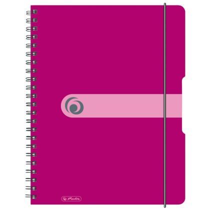 Caiet a4 80f spirala elastic perforat fucsia opac 11293081