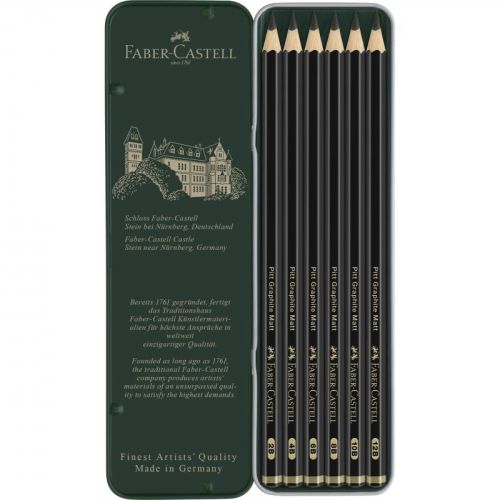 Set 6 buc creion grafit mat pitt faber-castell fc115207