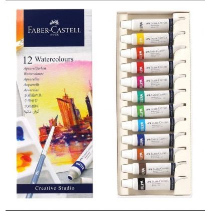 Tempera acuarele 12 culori 9ml+ paleta fc169612