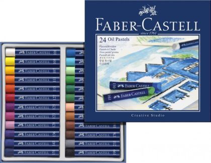 Creioane Ulei Pastel, 24 Culori, Faber-Castell, FC127024