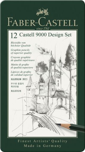 Set design 12 buc creion grafit castell 9000 fc119064