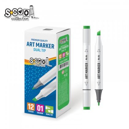 Marker 2 capete 6mm/3mm verde deschis sc1841